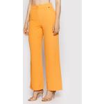Przecenione Pomarańczowe Spodnie materiałowe damskie marki RINASCIMENTO w rozmiarze M 