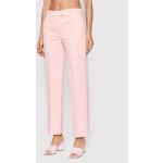 Przecenione Różowe Spodnie materiałowe damskie marki Twinset w rozmiarze L 