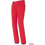 Przecenione Czerwone Spodnie ocieplane damskie z poliestru na zimę marki Descente 
