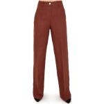 Brązowe Lniane spodnie damskie marki Nenette w rozmiarze S 