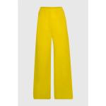 Żółte Lniane spodnie damskie marki Ulla Johnson w rozmiarze XS 