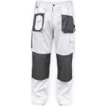Białe Spodnie robocze z poliestru marki Dedra w rozmiarze S 