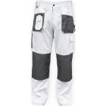 Białe Spodnie robocze z poliestru marki Dedra w rozmiarze XXL 