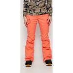 Przecenione Pomarańczowe Elastyczne spodnie damskie zatwierdzone przez Bluesign rurki z tafty marki Burton w rozmiarze S 