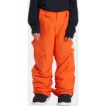 Przecenione Pomarańczowe Spodnie dziecięce snowboardowe z tafty marki DC Shoes w rozmiarze 140 