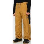 Przecenione Brązowe Szerokie spodnie męskie z Goretexu luźne z poliestru marki Quiksilver w rozmiarze L 