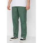 Przecenione Zielone Spodnie sportowe męskie w stylu miejskim bawełniane marki Vans 