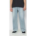 Niebieskie Elastyczne jeansy męskie sprane luźne dżinsowe marki Volcom w rozmiarze S 