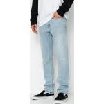 Przecenione Niebieskie Proste jeansy męskie gładkie rurki marki Volcom Vorta 