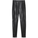 Czarne Skórzane spodnie  Skinny fit ze skóry syntetycznej marki Patrizia Pepe w rozmiarze XS 