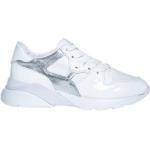 Białe Niskie sneakersy damskie brokatowe sportowe marki Hogan w rozmiarze 40,5 - wysokość obcasa od 5cm do 7cm 