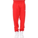 Czerwone Spodnie dresowe ze ściągaczami męskie do prania w pralce sportowe bawełniane na zimę marki Nike w rozmiarze XL 