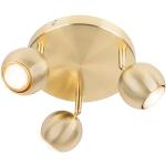 Przecenione Złote Lampy sufitowe okrągłe w stylu retro marki Qazqa - gwint żarówki: GU10 