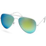 Srebrzysto-niebieskie polaryzacyjne okulary przeciwsłoneczne aviator