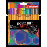 Stabilo Linery Point 88 ARTY, 18 różnych kolorów