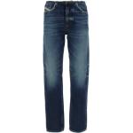 Niebieskie Proste jeansy damskie dżinsowe marki Diesel 