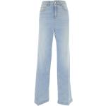 Niebieskie Proste jeansy damskie dżinsowe marki Emporio Armani 