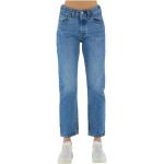 Niebieskie Proste jeansy damskie dżinsowe marki LEVI´S 