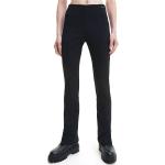 Czarne Spodnie z wysokim stanem damskie z poliestru marki Calvin Klein w rozmiarze S 