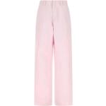 Pastelowe różowe Szerokie spodnie męskie marki Ermenegildo Zegna w rozmiarze XL 