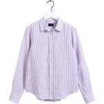 Fioletowe Koszule w prążki damskie w paski marki Gant w rozmiarze L 