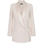 Białe Kurtki damskie eleganckie marki Elisabetta Franchi w rozmiarze XL 