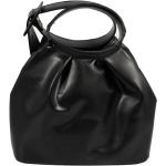 Czarne Ekologiczne torby na zakupy damskie eleganckie ze skóry syntetycznej marki Silvian Heach 