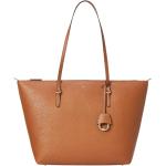 Brązowe Shopper bags damskie eleganckie marki Ralph Lauren 