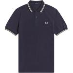 Niebieskie Koszulki polo męskie eleganckie marki Fred Perry w rozmiarze XL 
