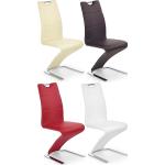 Srebrne Krzesła stylowe tapicerowane ze skóry syntetycznej marki Profeos.eu 