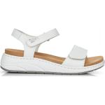 Białe Sandały skórzane damskie eleganckie na lato marki Rieker w rozmiarze 39 
