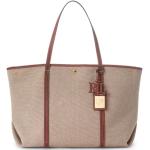 Beżowe Shopper bags eleganckie marki Ralph Lauren 