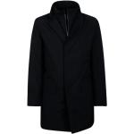 Czarne Płaszcze zimowe męskie eleganckie w rozmiarze XL 