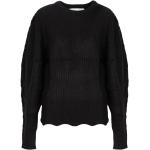 Czarne Swetry z okrągłym dekoltem damskie eleganckie akrylowe marki Silvian Heach w rozmiarze M 