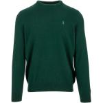 Zielone Swetry z okrągłym dekoltem męskie z długimi rękawami eleganckie marki Ralph Lauren w rozmiarze XL 