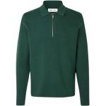 Zielone Swetry na zamek męskie do prania w pralce eleganckie z wiskozy marki Samsøe & Samsøe w rozmiarze XL 