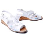 Przecenione Białe Sandały na koturnie damskie na lato marki SUAVE w rozmiarze 40 