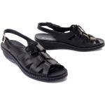 Czarne Sandały na koturnie damskie na lato marki SUAVE w rozmiarze 40 