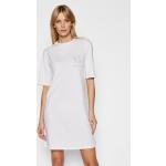 Przecenione Białe Sukienki dzienne damskie marki Armani Exchange w rozmiarze S 