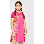 Przecenione Różowe Sukienki dziecięce letnie dla dziewczynek marki Desigual 