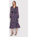 Przecenione Fioletowe Sukienki dzienne damskie marki DKNY | Donna Karan w rozmiarze M 