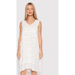 Przecenione Białe Sukienki dzienne damskie marki PESERICO w rozmiarze XL 