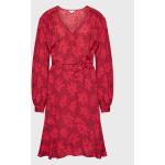 Przecenione Czerwone Sukienki dzienne damskie marki Tommy Hilfiger w rozmiarze XXL 