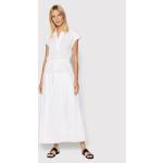 Przecenione Białe Sukienki dzienne damskie marki Trussardi w rozmiarze L 