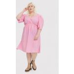Przecenione Różowe Sukienki dzienne damskie marki Vero Moda w rozmiarze XL 