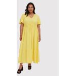 Przecenione Żółte Sukienki dzienne damskie marki Vero Moda w rozmiarze 3 XL 
