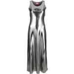 Srebrne Sukienki midi damskie haftowane marki Diesel w rozmiarze M 