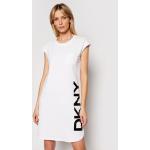 Przecenione Białe Sukienki z dzianiny damskie marki DKNY | Donna Karan w rozmiarze XS 