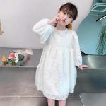 Wielokolorowe Sukienki dziecięce z długim rękawem dla dziewczynek bawełniane - wiek: 12-24 miesięcy 