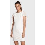 Przecenione Białe Sukienki koktajlowe damskie marki DKNY | Donna Karan w rozmiarze XXS 